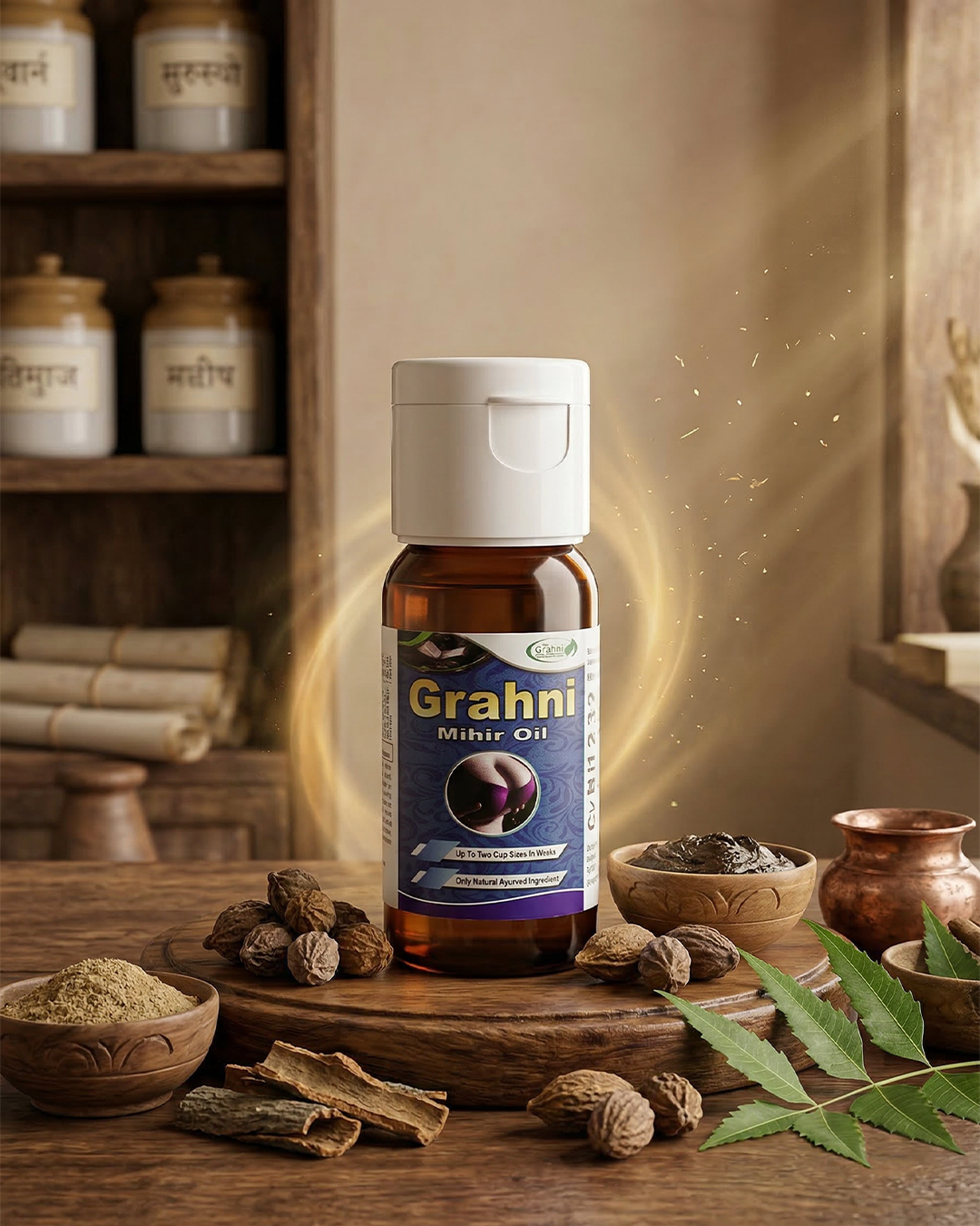 Grahni Mihir Oil – Herbal Breast Care & Firming Oil