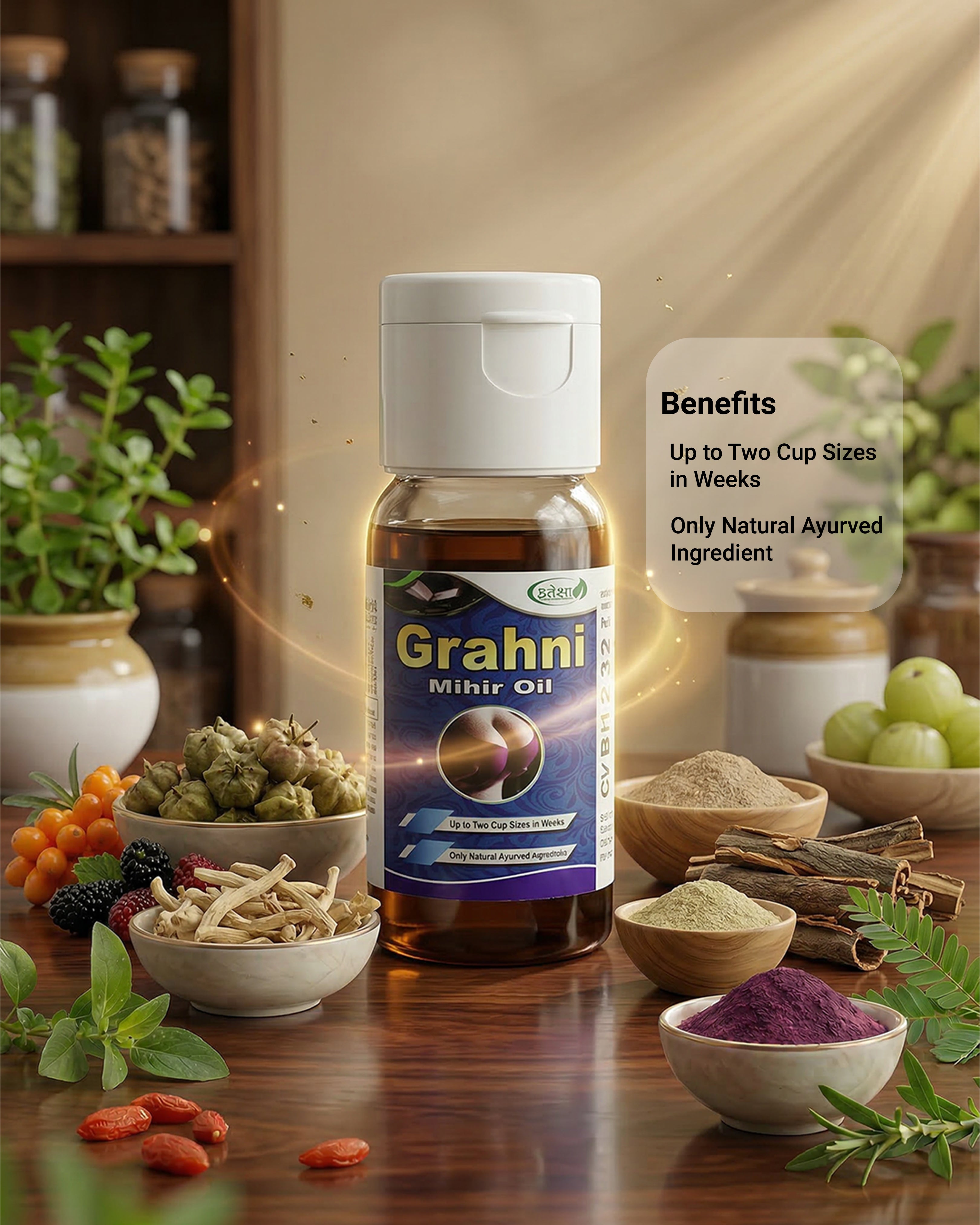 Grahni Mihir Oil – Herbal Breast Care & Firming Oil
