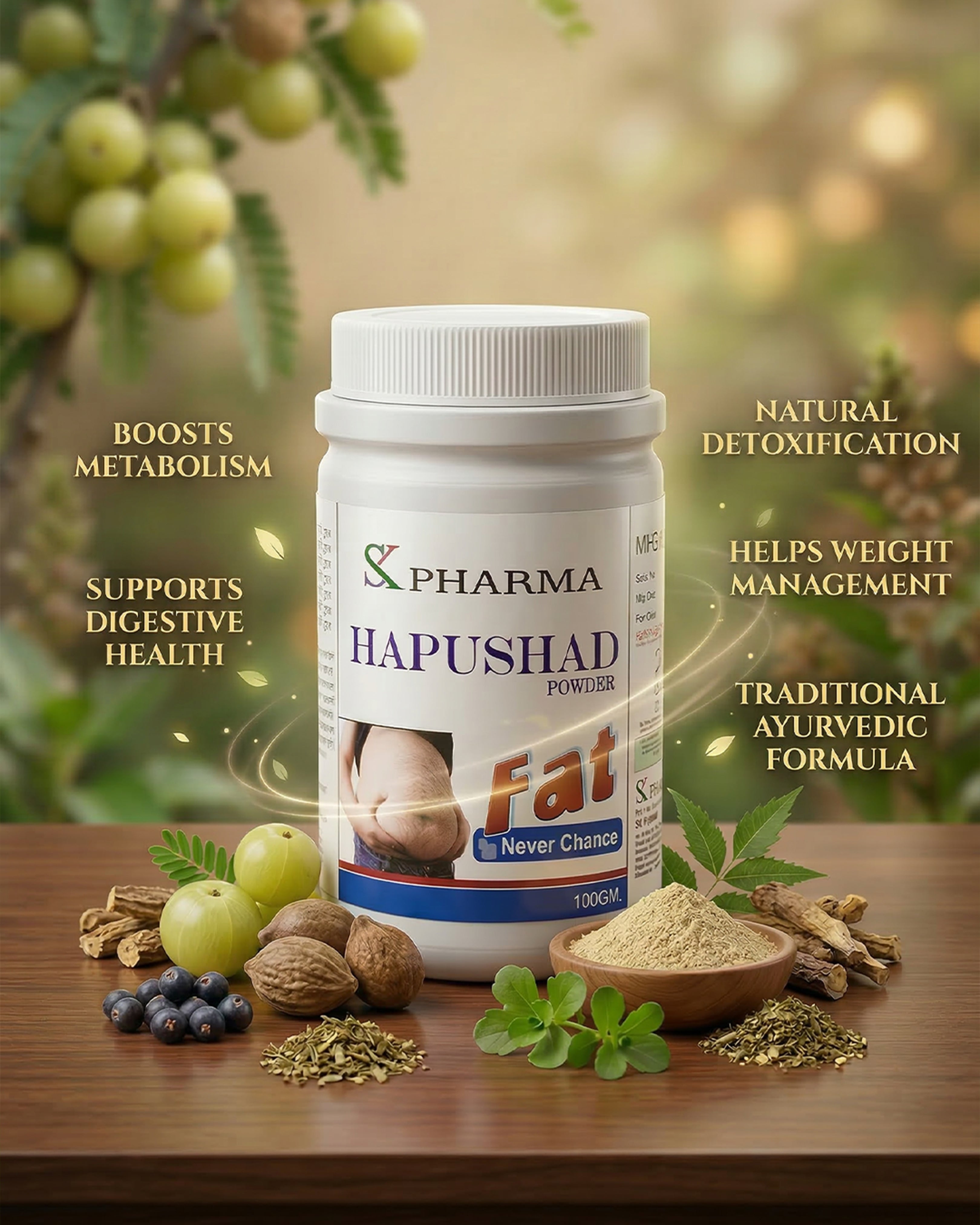 Hapushad Powder (Fat Support Formula) – 100g