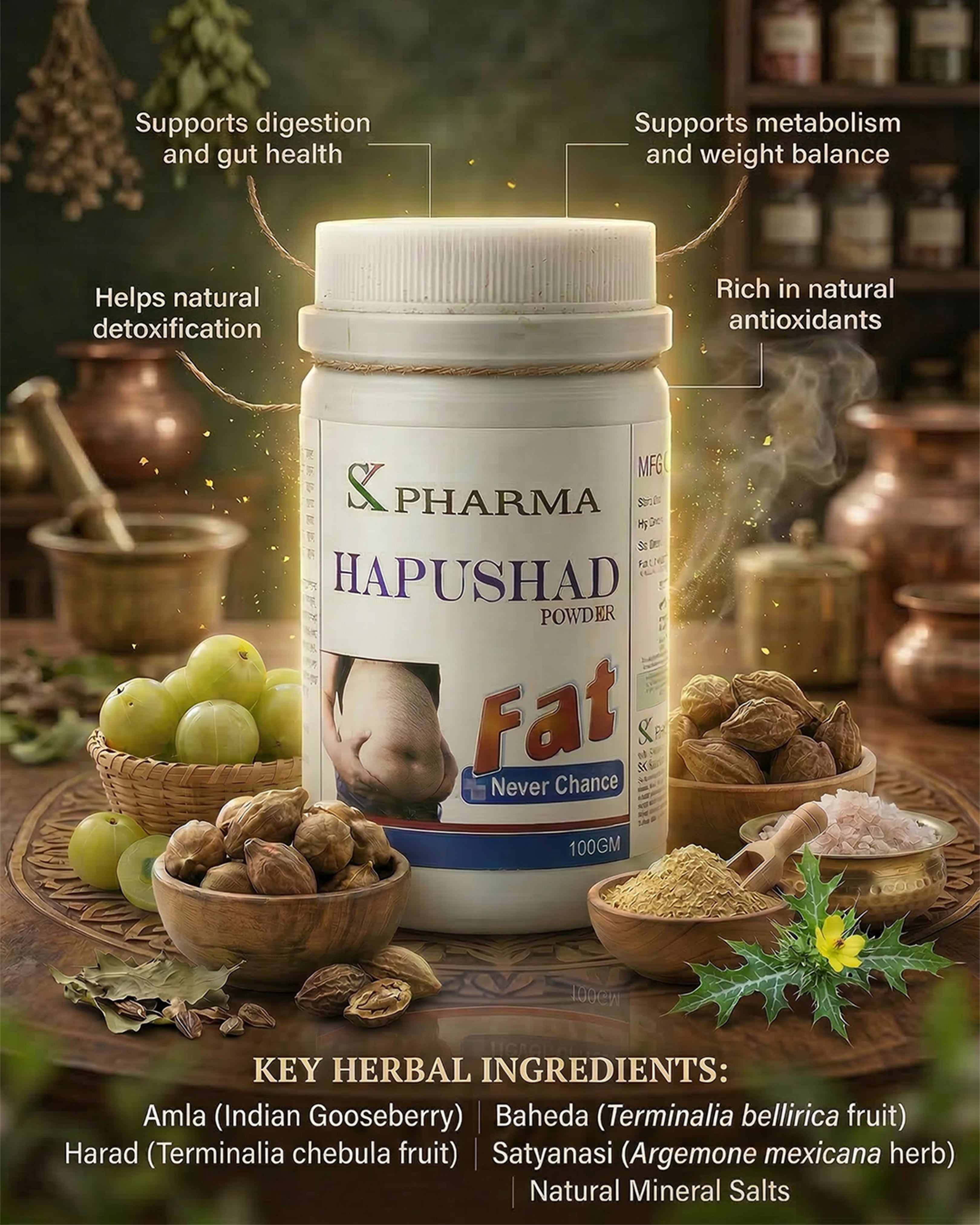 Hapushad Powder (Fat Support Formula) – 100g