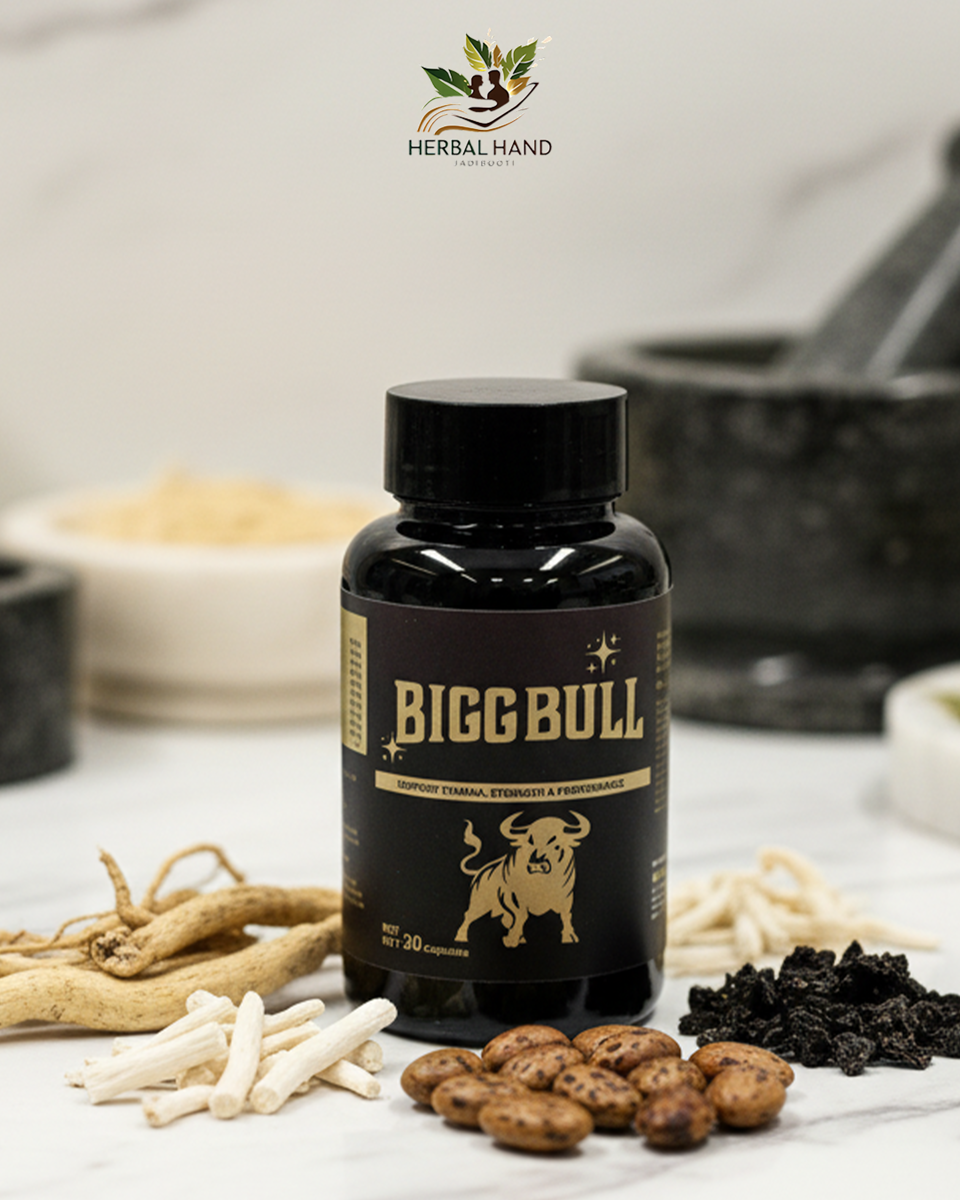 BIGG BULL Ayurvedic Capsules for Men – Natural Stamina, Strength & Performance Booster