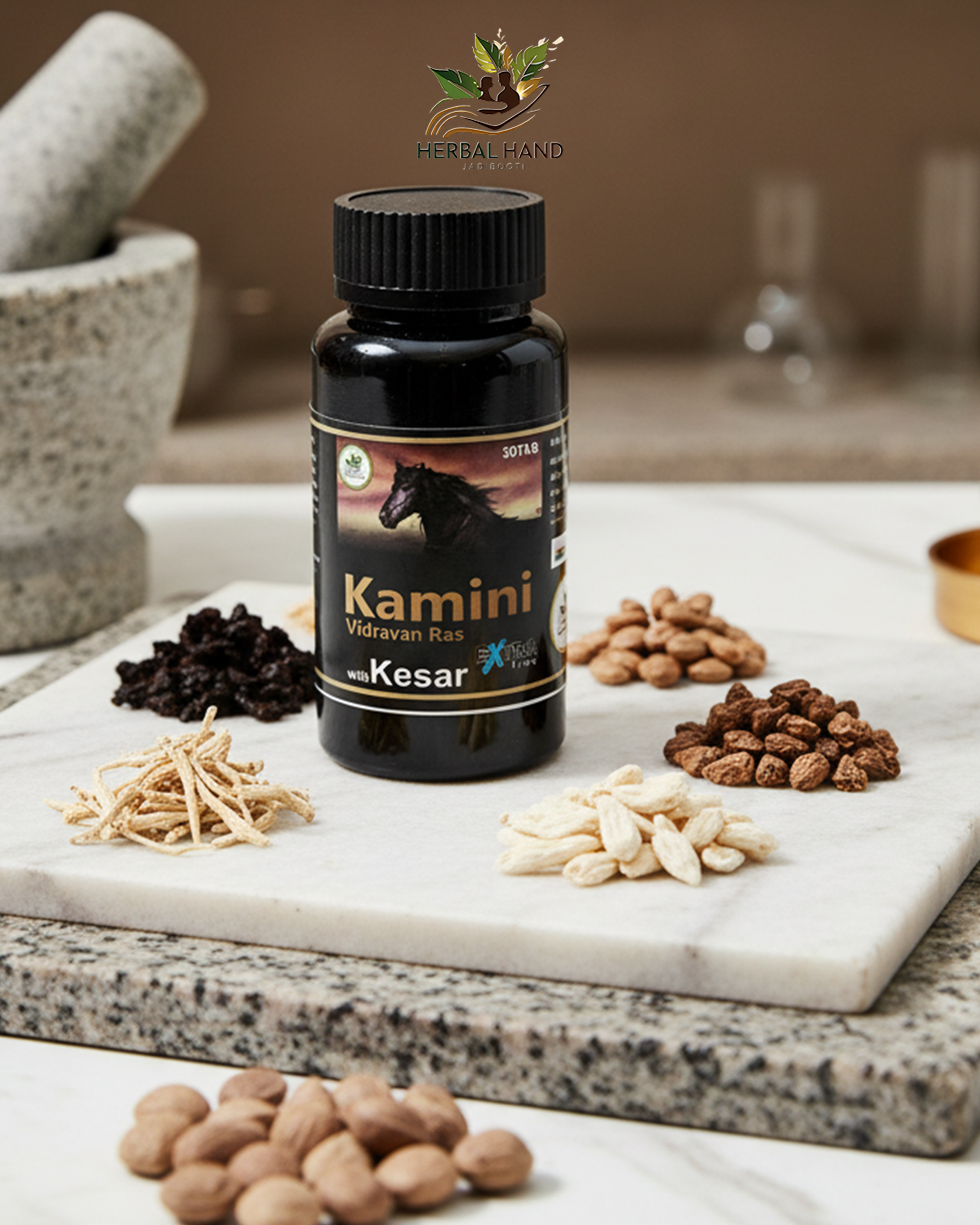 Kamini Vidravan Ras with Kesar – Ayurvedic Tablets for Men’s Vitality & Strength