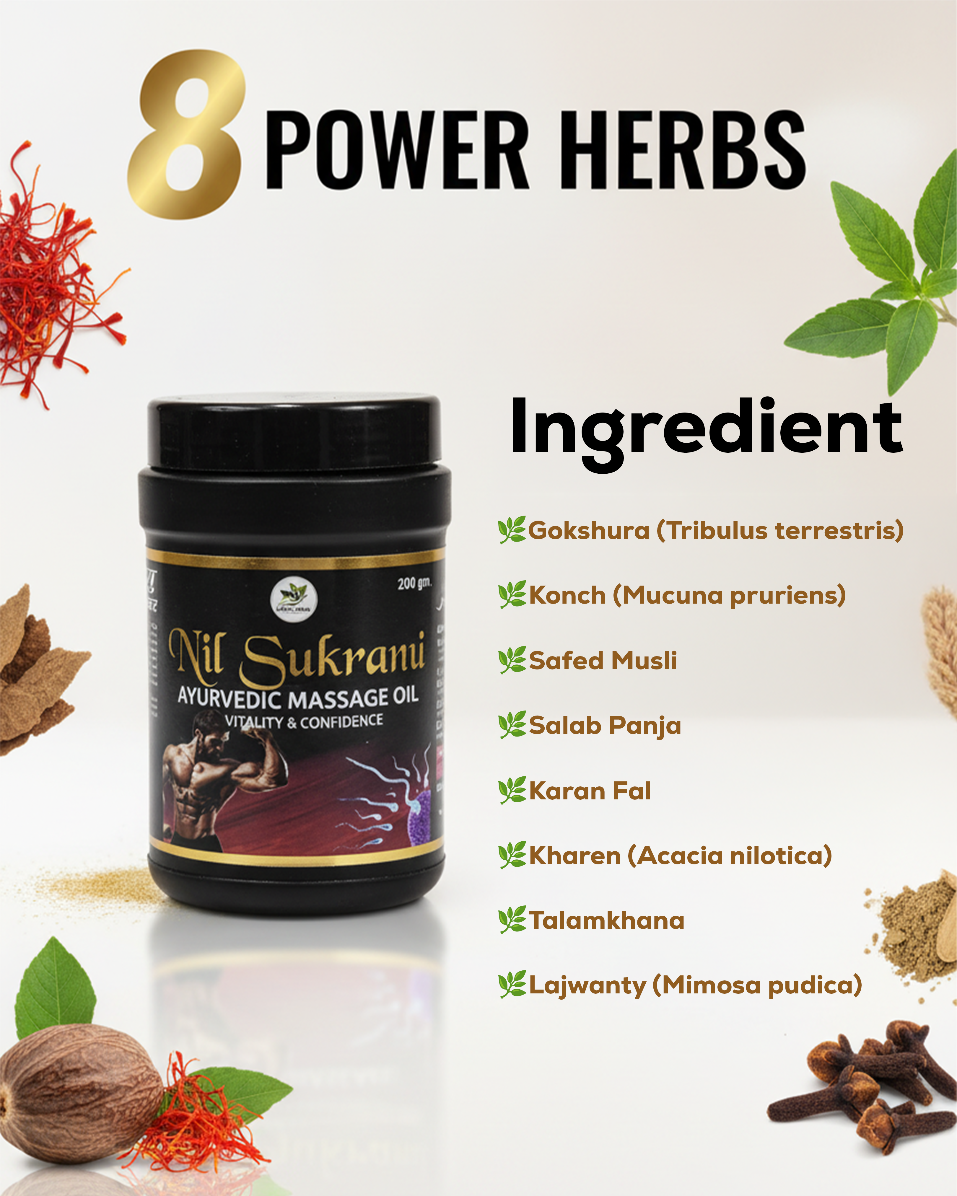 Nil Sukranu Powder for Men – Unani Herbal Formula for Reproductive Health, Sperm Quality & Vitality